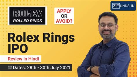 rolex ipo india|rolex rings limited ipo.